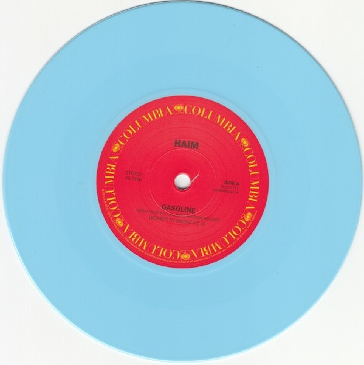 Gasoline, Record Store Day: vinilo de 7 pulgadas en azul bebé