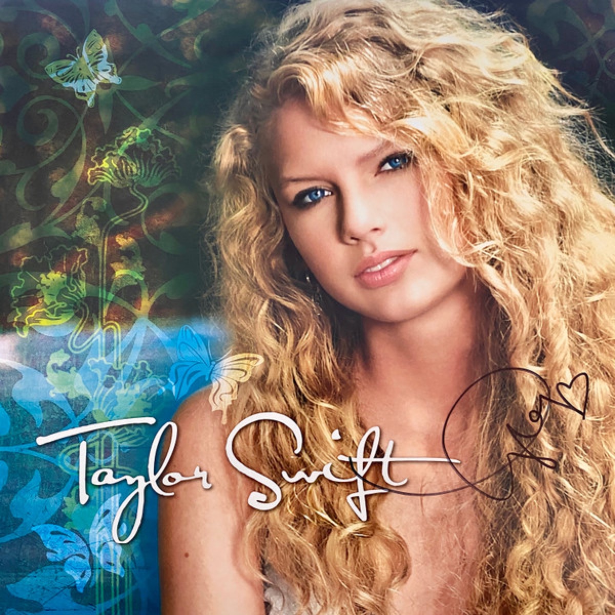Taylor Swift, Cyber Monday: firmado, transparente con remolinos turquesa